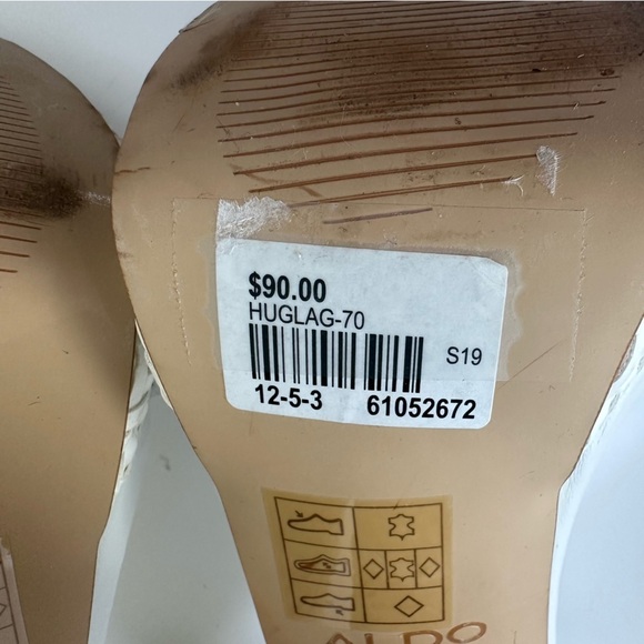 Aldo huglag white sandals heels size 8.5 - Picture 12 of 16